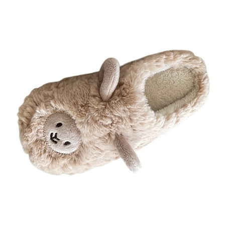 

nsendm Slippers with Soles for Women Women Slippers Autumn And Winter Solid Color Cute Soft Indoor Slippers for Women Shoes Coffee 6.5