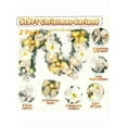 thumbnail image 3 of 5.9FT Pre-Lit Flocked Christmas Garland with Gold Bows - Indoor/Outdoor Home Holiday Decor, 3 of 7