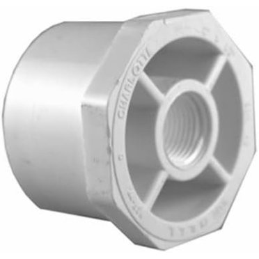 Charlotte Pipe Reducing Bushing Sch 40 Pvc Spg X Fpt 2 " X 1 " White