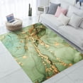 thumbnail image 2 of Green Marble Patterned Rug, Popular Modern Home Rug, Washable Soft Fluffy Large Floor Carpet for Bedroom Living Room Office Decorative 5'x8', 2 of 6
