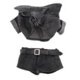 thumbnail image 4 of Ropa de muñeca a escala 1/6, camisa vaquera informal y pantalones cortos, accesorio de atuendo para niñas, muñecas articuladas con bolas negro Sunnimix Pantalones de soldado femenino de 12 pulgadas, 4 of 8