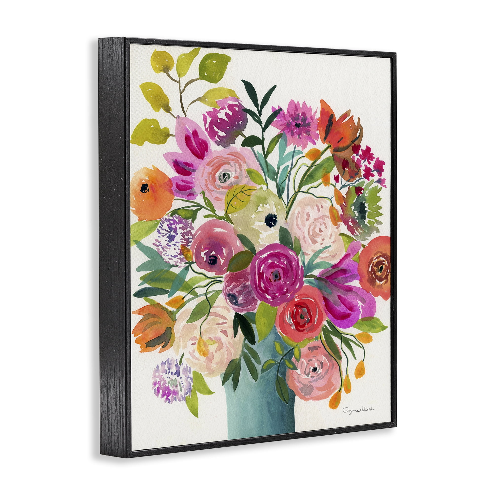 Stupell Industries Jewel Of Summer Bouquet Black Framed Giclee Art, design by Suzanne Allard