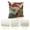 thumbnail image 4 of BCIIG  Japanese Throw Pillow Cover,Asian Oriental Two Cranes and Chrysanthemums Japan Wave Floral Pattern Decorative Pillow Cases Linen Square Cushion Covers for Home Sofa Couch, 4 of 5