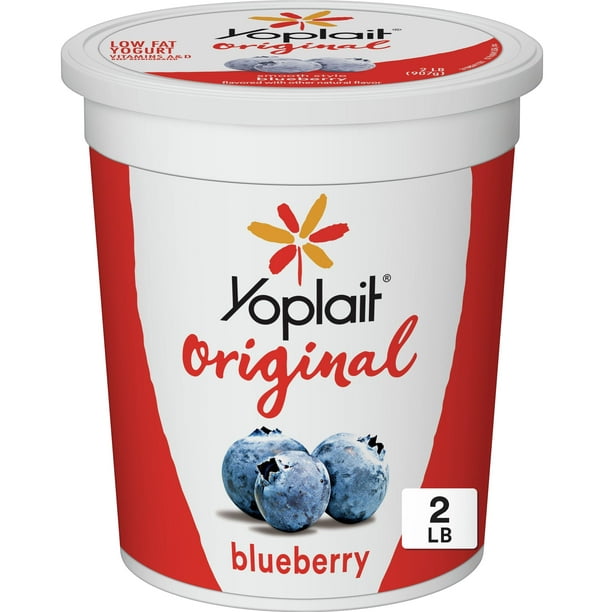 Yoplait Original Smooth Style Blueberry Low Fat Yogurt, 32 OZ Yogurt ...