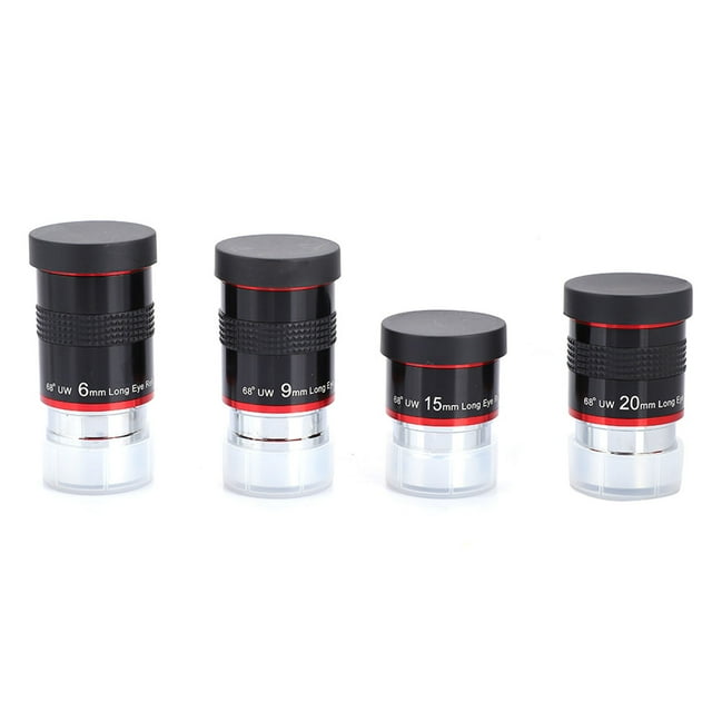 Kit de oculares FMC ultra gran angular de 1,25" y 68° (6+9+15+20 mm) para telescopio astronómico