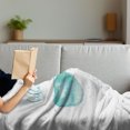 thumbnail image 3 of Hello Summer Soft Flannel Fleece Throw Blanket, Image of Watercolor Style Sunglasses and Phrase and Speckles, Cozy Plush for Indoor and Outdoor Use, 50" x 60", Sky Blue Green, by Ambesonne, 3 of 5