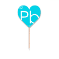 thumbnail image 1 of Chestry Elements Period Table Poor Metals Lead Pb Toothpick Flags Heart Lable Cupcake Picks, 1 of 3