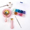 thumbnail image 5 of 2 uds Kit de sello de cera calentador de sello de cera sello de cera cuchara de sello de cera Kit de sello de cera horno de sello de cera 10,34*3,65 cm rosa, 5 of 5