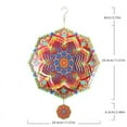 thumbnail image 7 of Mandala Wind Spinner Metal 3D Rotating Windchimes Luxury Art Garden Hanging Outdoor Decoration, 7 of 7
