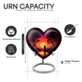 thumbnail image 3 of Yatskia Sunset Fishing Urns for Human Ashes Adult Man, Mini Cremation Urn for Ashes for Women, Large Burial Urn for Adult Ash, (Heart 8 Inch and 3 Inch), 3 of 8