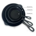 thumbnail image 3 of 6-in 8-in & 10-in Pre-Seasoned Cast Iron Skillet Set Perfect For Searing & Braising or Baking Pies and Cobblers, 3 of 8