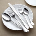 thumbnail image 3 of KINGSTONE 49-Piece Black Silverware Set for 8, 304 Stainless Steel Flatware with Organizer and Steak Knives, Dishwasher Safe, 3 of 6
