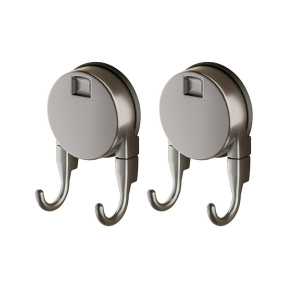 Suction Cup Hooks 2-Pack No Drill Wall Mounted Foldable Plastic Hooks for Bathroom Kitchen Tile Glass Surface Towel Bag Hanger with Strong Adhesion and Reusable Design for Home Organization