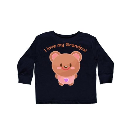 

Inktastic I Love My Grandpa- cute baby bear Gift Toddler Boy or Toddler Girl Long Sleeve T-Shirt