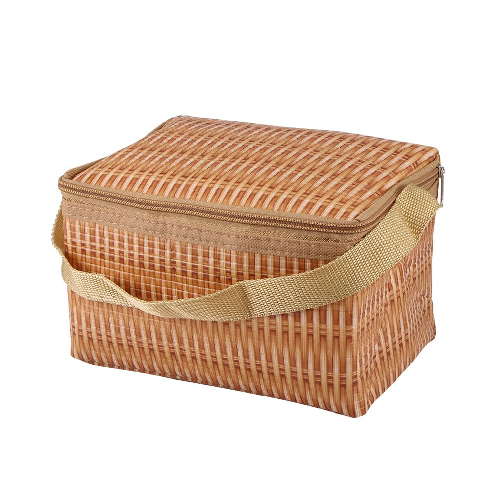 Imitation Rattan Woven Bento Box Durable Waterproof Insulated Lunch Bag Imitation Rattan Woven Bento Box Durable Waterproof Insulated Lunch Bag