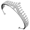 thumbnail image 4 of Rhinestone Tiara for Women Retro Wedding Crown Rhinestone Bridal Tiara for Party, 4 of 7