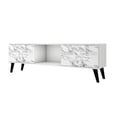 thumbnail image 5 of Doyers 62.20 Mid-Century Modern TV Stand in White and Marble Stamp, 5 of 5