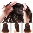 thumbnail image 5 of SEGO Curly Wire in Human Hair Extensions Hidden Hair Extensions with Invisible Band Translucent Fish Line Hairpiece without Clip, 5 of 7