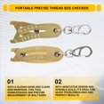 thumbnail image 4 of Comprobador de Tamaño de Rosca Portátil de 2 Piezas para una Medición Precisa, 4 of 9