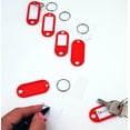 thumbnail image 2 of Paquete de 100 etiquetas para llaves para etiquetar, etiquetas para llaves que se pueden etiquetar con anilla, etiquetas de plástico reemplazables, 2 of 5