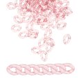 thumbnail image 1 of Unique Bargains 100Pack Acrylic Chain Linking Rings, Transparent Plastic Chain Links, Pale Pink, 1 of 7