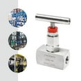 thumbnail image 2 of Stainless Steel Two Ports Straight Needle Valve 6000PSI 1/4" NPT Thread, 2 of 16