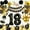 Black Gold, variant on SPECOOL 18th Black Gold and Black Birthday Decorations for Boys Girls, Happy Birthday Banner, Tissue Flowers, Metallic Black Gold Birthday Party Balloons for Men Women Happy Birthday Party