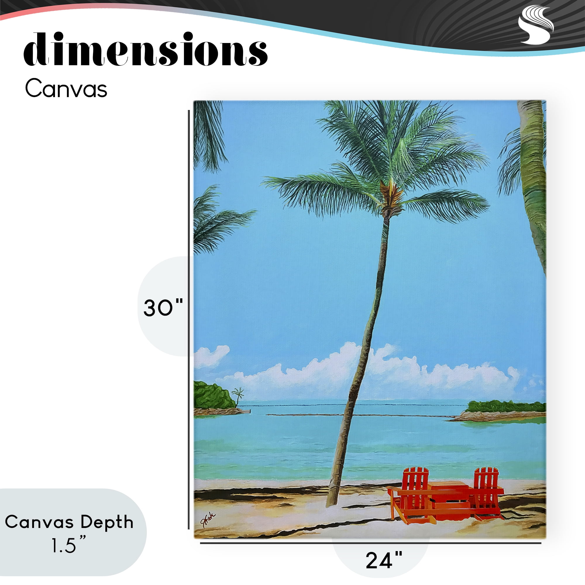 Stupell Industries Dreaming Of Palm Trees Canvas Wall Art, design by John Jaster