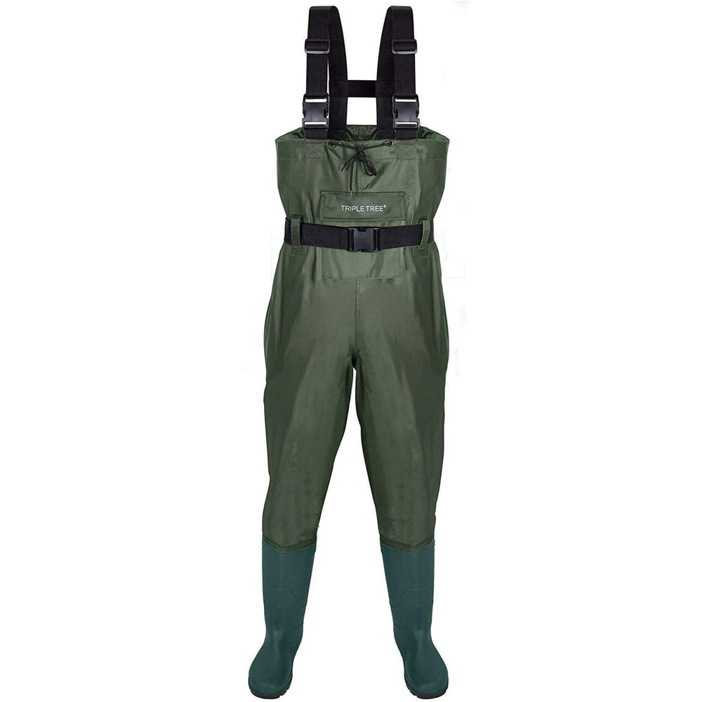 Chest Wader with Boots for Fishing, Size 913 Waterproof Nylon/PVC 2