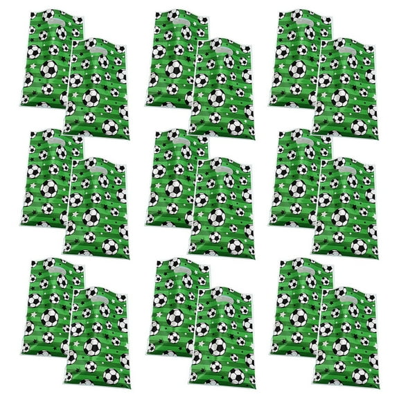 GOOHOCHY 50pcs Football Print Gift Bag Soccer Treat Gift Bags Soccer Party Favors Football Treat Candy Container Football Pattern Present Wrapping Pouches