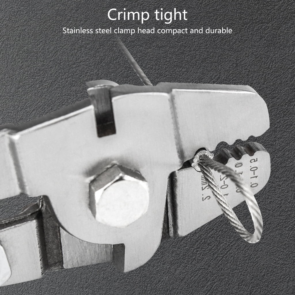 Wire Rope Crimping Tool Wire Rope Fishing Lines Crimping for Aluminum Oval Sleeves Stop Sleeves Ferrules Repair Plier