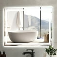 thumbnail image 1 of Costway 36" x 28" Defogging LED Bathroom Mirror Shatter-Proof Vanity Mirror 3 Colors, 1 of 10