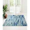 thumbnail image 2 of Linon Outdoor Washable Area Rug Collection, Blue and Ivory, 5' x 7', 2 of 8
