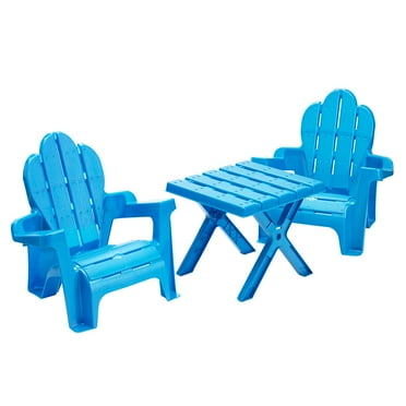 O'Kids Adirondack Table and Chairs Set, Shark - Walmart.com