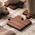thumbnail image 4 of Estera de taza de té de madera maciza con forma de tronco, estera de taza de madera de nogal negro, estera de aislamiento para ceremonia del té, portavasos de madera, estera de té, bandeja de té de, 4 of 5