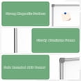 thumbnail image 2 of JILhome 59" x 39" Foldable White Board, 5' x 3' Magnetic Dry Erase Board, Large Marker Board with Marker Tray for Office, Home, School, Kitchen, Silver Aluminum Frame, 2 of 8
