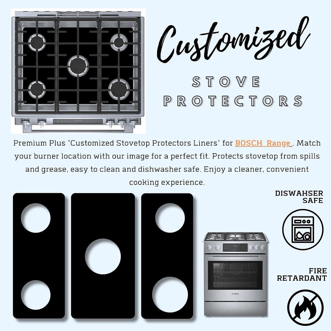 StoveGuard Custom Fit Stainless Steel Gas Stove Top Cover - Model HGI8046UC, USA Made, Protects Burners