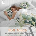 thumbnail image 3 of Letter M Twin Size Comforter Set, Alphabet Green Eucalyptus Leaves Plant Simple Bedding for All Seasons, 4 Pcs Bed Set, 1 Quiltcover (68"x86") ,1Sheet(67"x116"), 2Pillowcases (30"x20"), 3 of 9