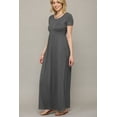 thumbnail image 4 of Made by Johnny Women's Short Sleeve Loose Plain Casual Long Maxi Dresses with Pockets XXL CHARCOAL, 4 of 6