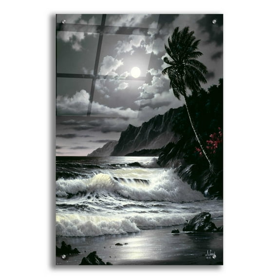 Epic Art 'Late Night waves' by Anthony Casay, Acrylic Glass Wall Art, 24"x36"