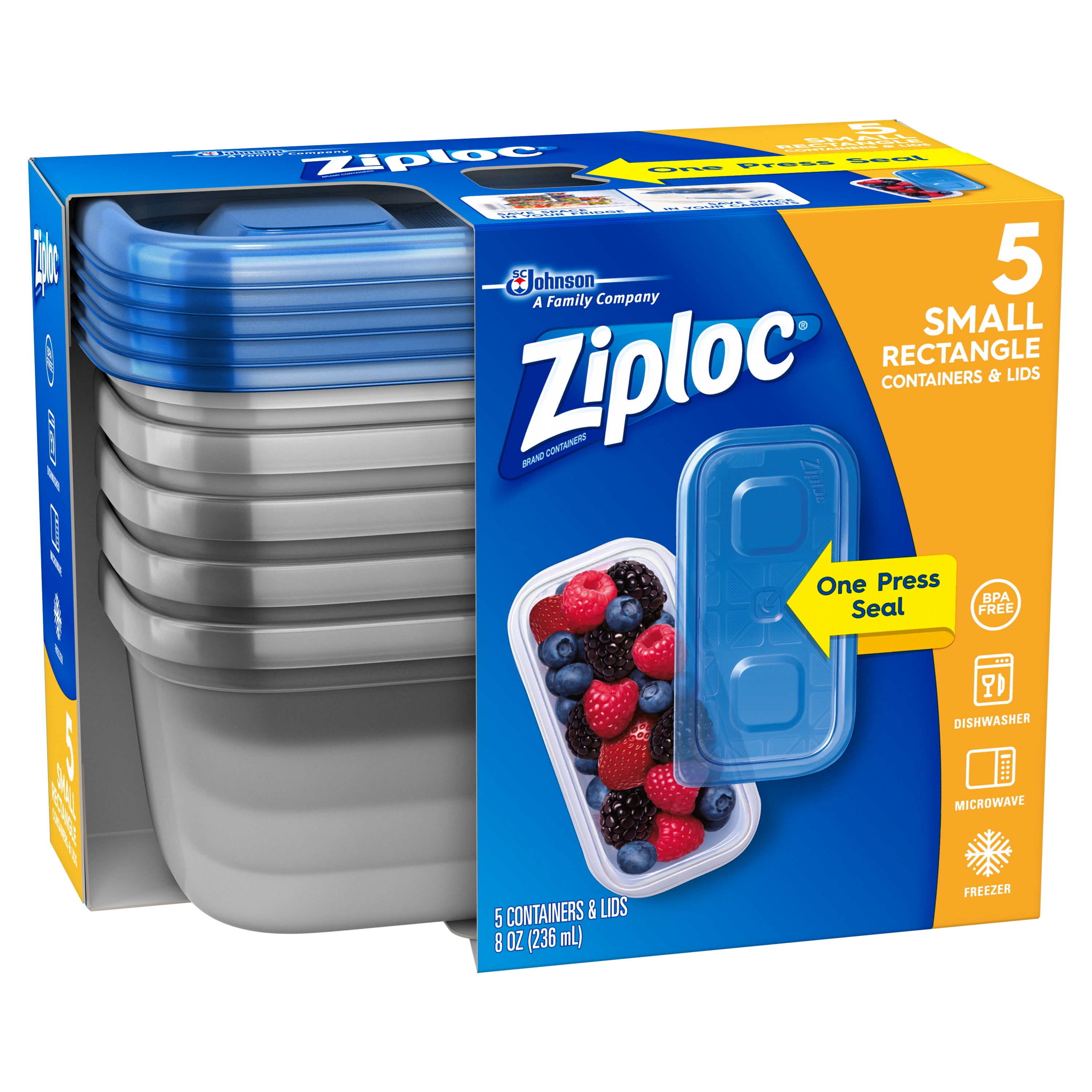 Ziploc®, Divided Rectangle Containers, Ziploc® brand