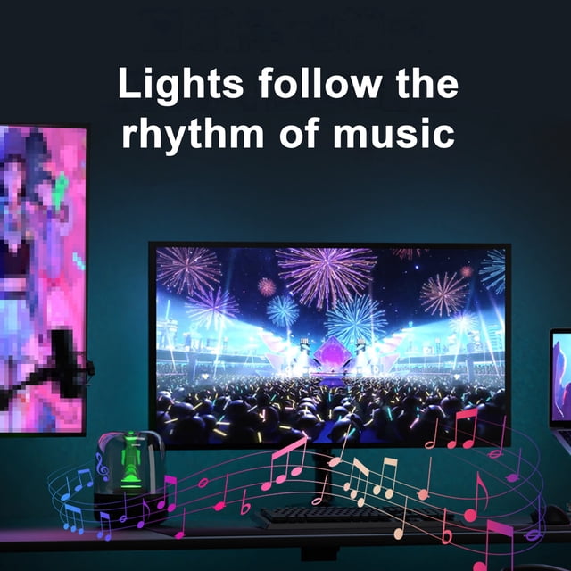 RGB Phantom Ambiance Display LED Light Bar, Dynamic Color Modes, Music Sync, for Gaming Setup, Home Theater, Party with Controllable Software
