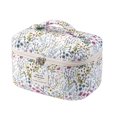 thumbnail image 1 of Bolsa de maquillaje RSRSLEII acolchada de algodón floral grande para mujer, 1 of 6