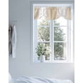 thumbnail image 4 of Beige Gradient Tie Up Valances Curtain, Adjustable Kitchen Countryside Farmhouse Valances for Windows Decor, Rod Pocket Short Curtains Set for Bedroom/Bathroom, 60"x18", 4 of 8