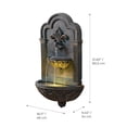 thumbnail image 3 of Teamson Home Fleur-de-lis Outdoor Water Fountain–Warm Glow Lighting with Adjustable Flow & Electric Pump, Antique Cooper, 3 of 10