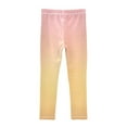 thumbnail image 2 of Girl's Legging Full-Length Colorful Print Tights For Dance Gym Everyday Wear Light Orange Yellow, 2 of 8