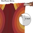 thumbnail image 6 of Geometric Pattern Curtains, Vintage 60''S 70''S Orange Modern Abstract Decor, Bedroom Living Room Blackout Insulated Curtains42X54 Inch, 6 of 6