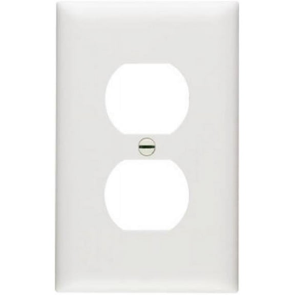 TP8WCP10 Duplex Wall Plate, 1-Gang, White - 10 Pack