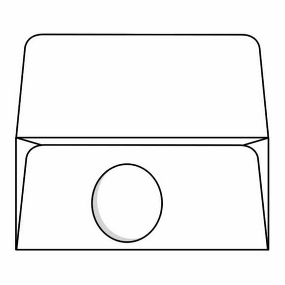 #00, Currency Gift Envelope, 2-3/4" x 6-5/16", 24#, Open Side, White, Side Seams, Oval Cutout (Box of 250)