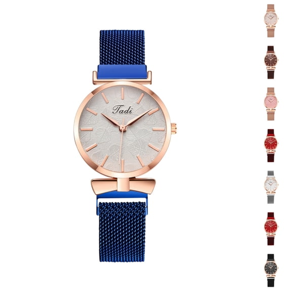 Resicozy Womens Watches Quartz Waterproof Watch for Women Casual Fashion Wrist Watches with Stainless Steel Mesh Blue